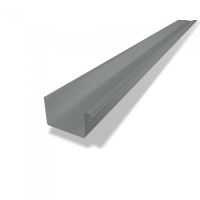 Canalón cuadrado de aluminio PREFA, anchura 86 mm, longitud 3M, gris claro P10 RAL 7005