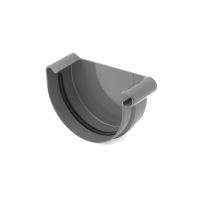 BRYZA Tapa de canalón DERECHA plástica Ø 75 mm, Antracita RAL 7021