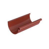 BRYZA Canalón, bajante galvanizado Ø 125 mm, longitud 3M, Rojo teja RAL 8004