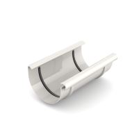 BRYZA Conector de canalón de plástico Ø 125 mm, Blanco RAL 9010 BRYZA Conector de canalón de plástico Ø 125 mm, Blanco RAL 9010