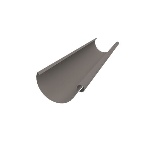 Canalón PREFA, canalón de aluminio Ø 100 mm, longitud 3M, Gris claro P10 RAL 7005