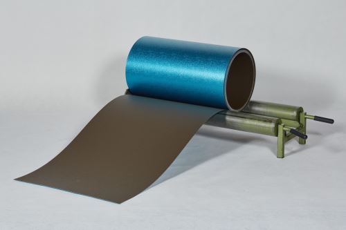 PREFA chapa de aluminio Prefalz 0,70 x 650mm Marrón militar - caqui P.10 stucco (RAL7013)