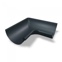 PREFA Esquina interior de canalón 90° de aluminio Ø 125 mm, Antracita P10 RAL 7016
