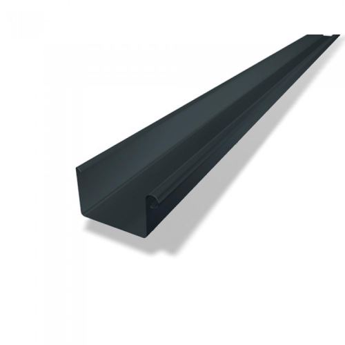 Canalón PREFA, canalón cuadrado de aluminio, ancho 86 mm, largo 3M, Antracita P10 RAL 7016
