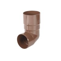 BRYZA Codo de bajante 89° de plástico Ø 90 mm, Marrón RAL 8017